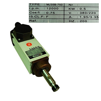  0.5KW, 220/380V, 12000RPM, 200HZ