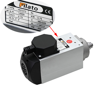  HSI73/72 0.75KW 220/380V 12000RPM 200HZ(L)  (20215013)